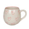 * Patterned Hearts Stoneware Mug